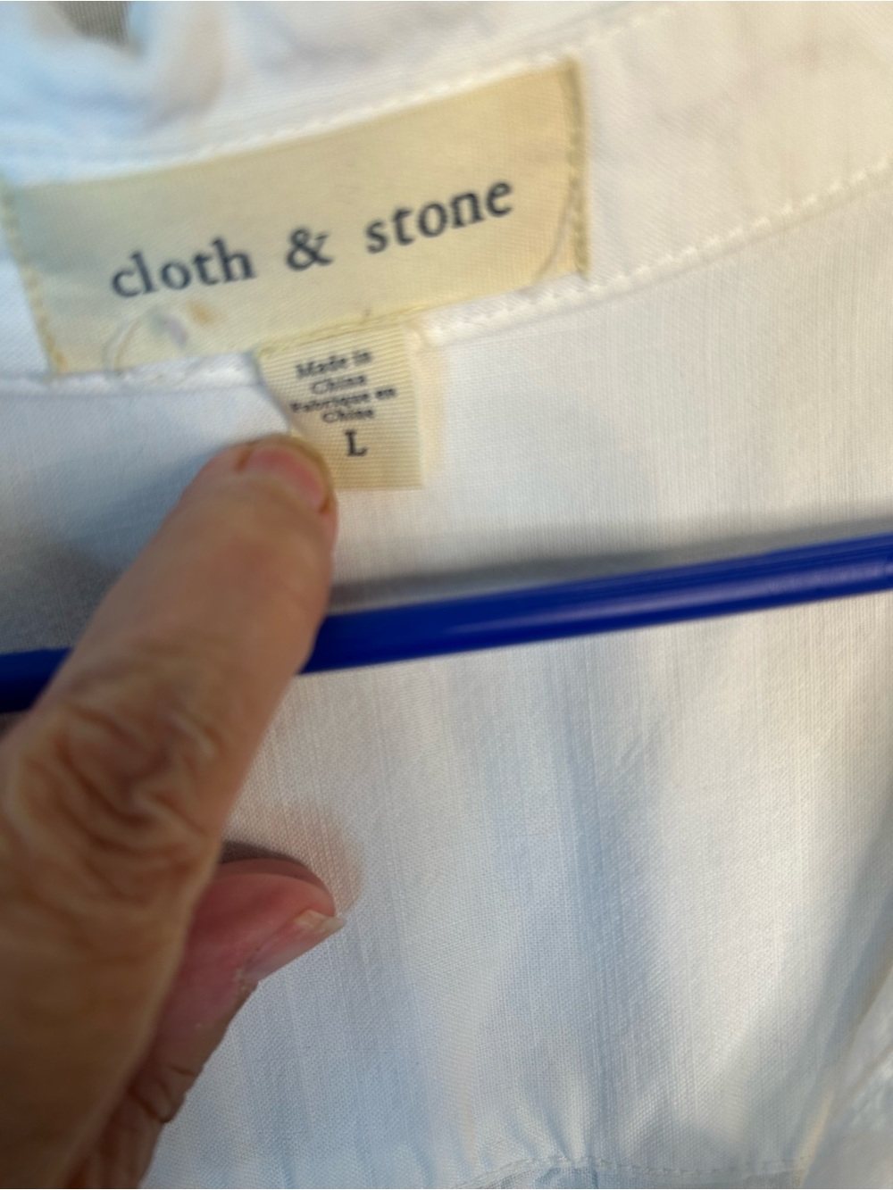 Cloth & Stone Women’s XS Long Sleeve Blouse White Clean Girl 115 - Picture 2 of 6
